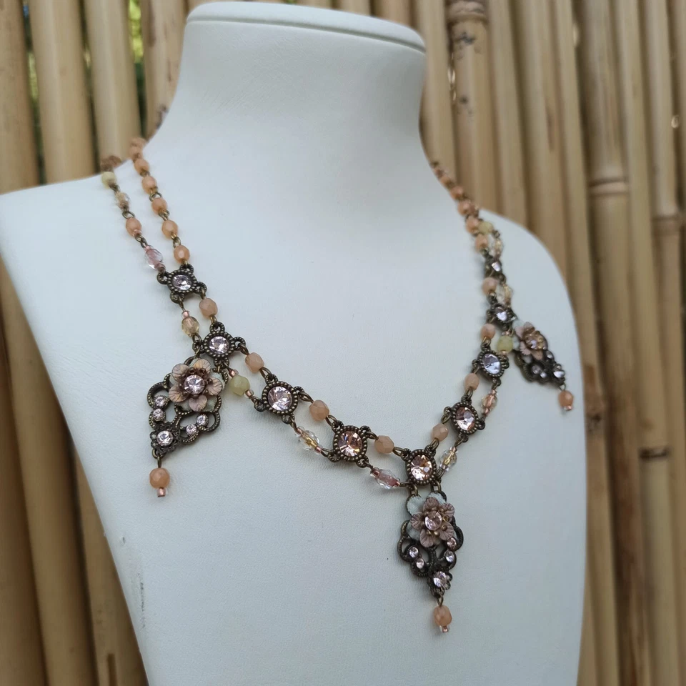 Michal Negrin 项链皇家枝形吊灯站水晶布花礼品盒 — 第 3/4 张图片