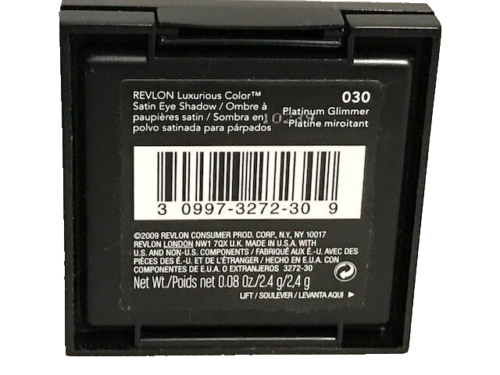 Revlon Luxurious Satin Eye Shadow, 030 Platinum Glimmer, 0.08 oz - Picture 2 of 2
