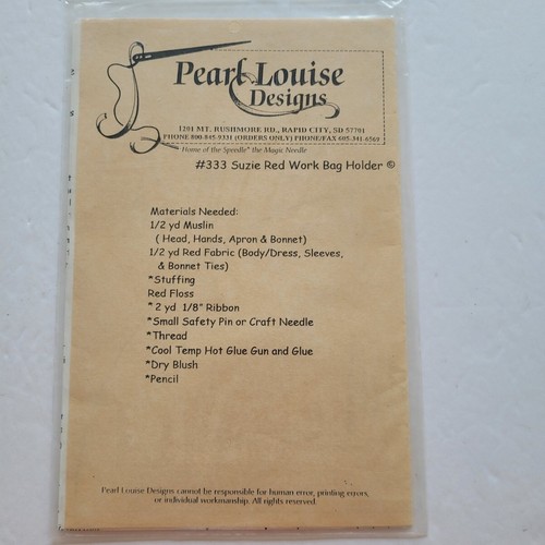 Suzie rot Arbeitstasche Halter Muster Perlen Louise Designs #333 - Bild 3 von 3