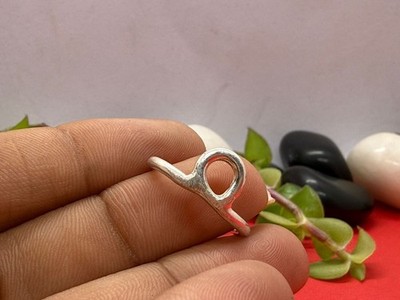 925 Sterling Silver Open Loop Ring Handmade Minimalist Design