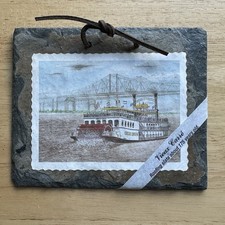 Vintage Vieux Carre' New Orleans Roofing 1800s Slate 7" x 6" Creole Queen Print