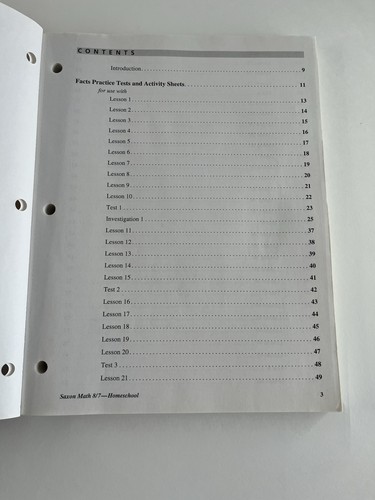 Saxon Math 8/7 Homeschool Bundle - Solutions Manual, Tests And Worksheets - Picture 10 of 14