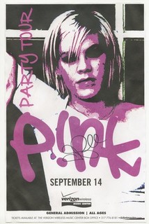 P!nk signed autographed concert poster