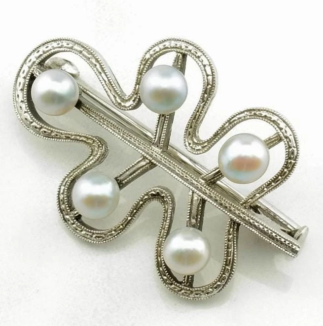 MIKIMOTO シルバー　ブロッチ Mikimoto Pearl Sterling Silver Fine Brooches & Pins 925 Metal