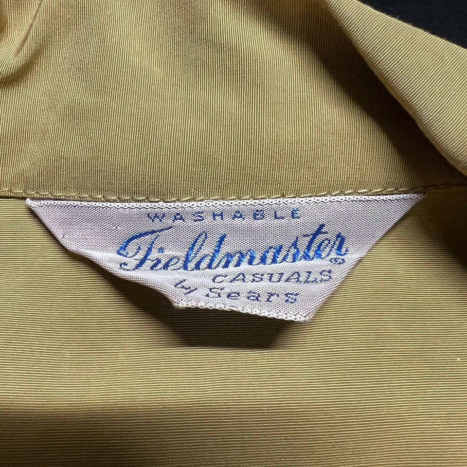 Vintage Fieldmaster Jacket Mens Large Yellow Full Zip Windbreaker Casual 60s 70s - Image 4 of 4