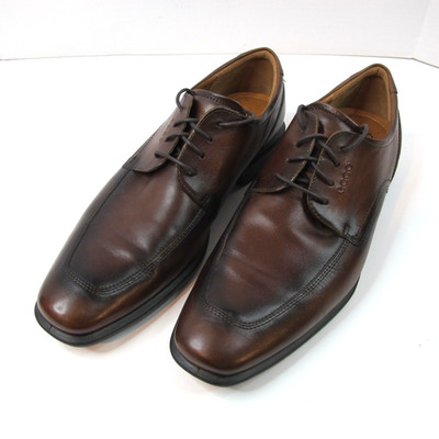 Ecco Men s Cairo Brown Walnut Leather Dress Shoes Men's Size 46 (12-12.5)