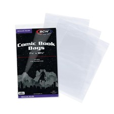 BCW Silver Age Comic Bags, 7 1/8 x 10 1/2 Inches, Acid-Free, 100 Count