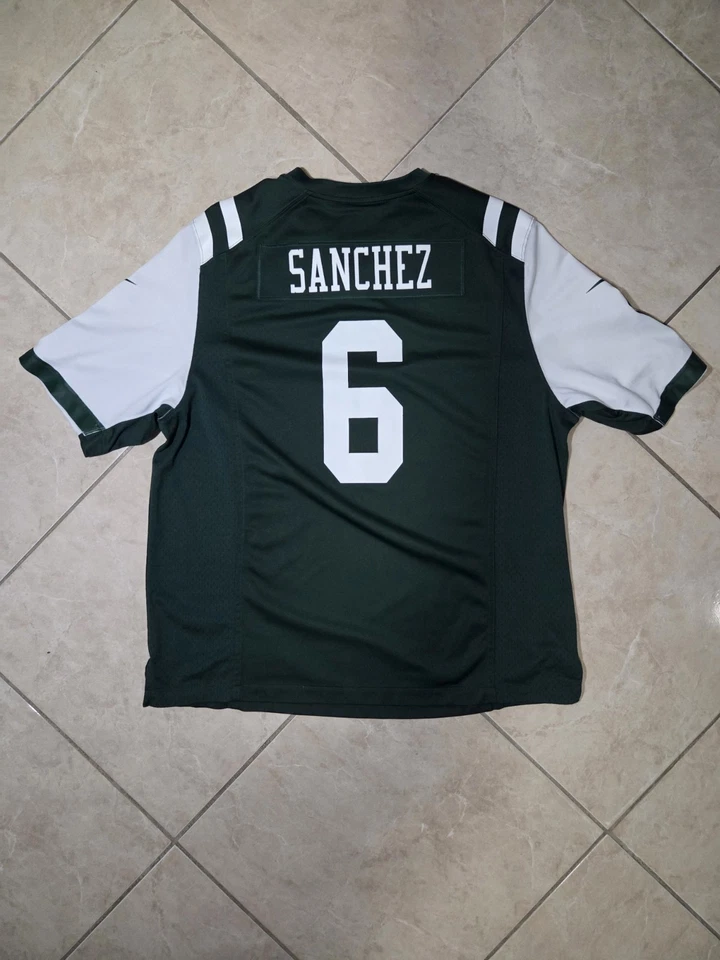 NFL 耐克纽约喷气机队 #6 Mark Sanchez 球衣 XL 码 — 第 2/3 张图片