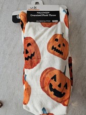 HALLOWEEN PUMPKIN JACK O'LANTERN OVERSIZED FLEECE BLANKET THROW 50"X70"
