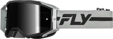 Fly Racing Zone Pro Goggle Grey/Black W/ Black Mirror/Smoke Lens 37-51916