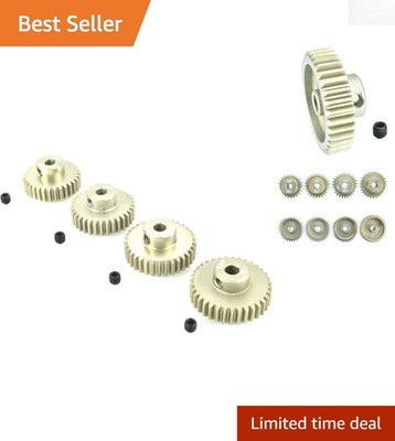 Universal Fit Aluminum Pinion Gear Set: 48 Pitch for 540 & 550 Motors - 4 Tiers