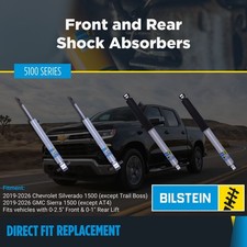 Bilstein B8 5100 Front Rear Shocks For 2019-2026 Silverado Sierra 1500