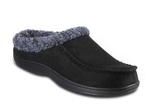 Isotoner Men  s Classic Comfort Hoodback Slipper Size L 9.5-10.5 Black