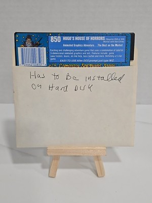   Hugo's House of Horrors Game #850 WIZ Technology MS-DOS 5.25'' Floppy Disk HTF