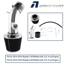 Mazda3 Mazda6 2.5L L4 2014-16 Short Stamping Air Inlet System Kit+Black Filter