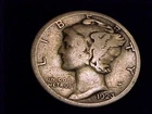1923-S Mercury Dime, Very Good Grade