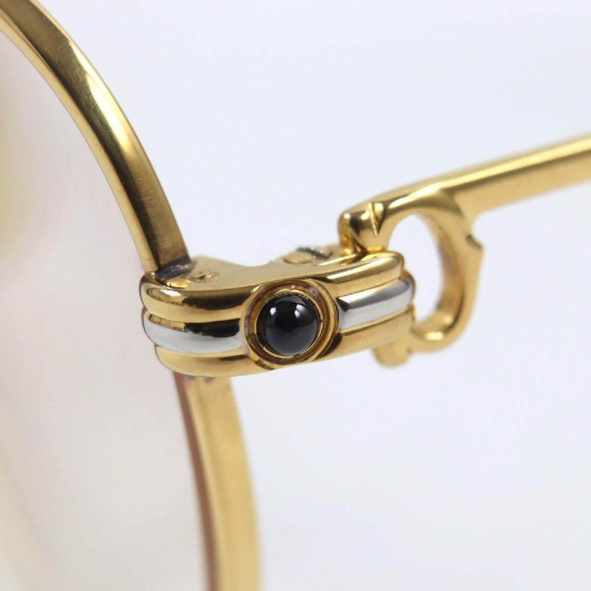 Cartier Trinity Vintage Sapphire Teardrop Sunglasses Gold 55