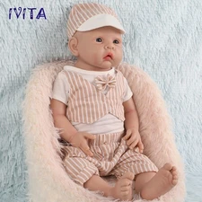 20'' Silicone Reborn Baby Doll Boy Full Body Silicone Doll Chubby Baby