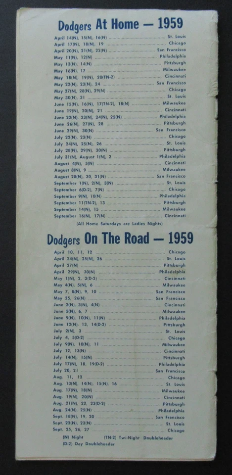 Los Angeles Dodges Press Radio Media Guide 1959, Sandy Koufax, Don Drysdale Foto 2 de 4