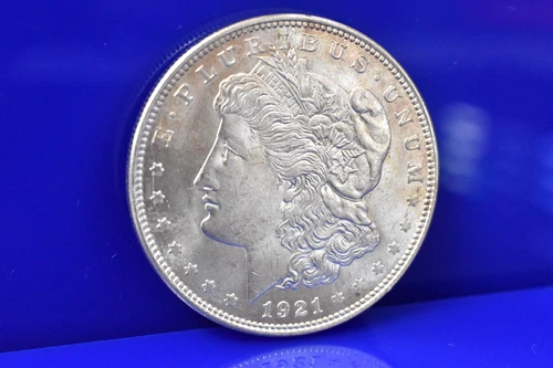 1921 P Silver Morgan Dollar BU Frosty White Mint State Lot A
