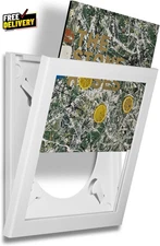 12x12 Vinyl Record Frame Flip Display for LP Album Cover Wall Mount Storage