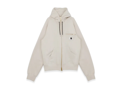 sacai x Carhartt WIP Cotton Jersey Hoodie Ivory | eBay