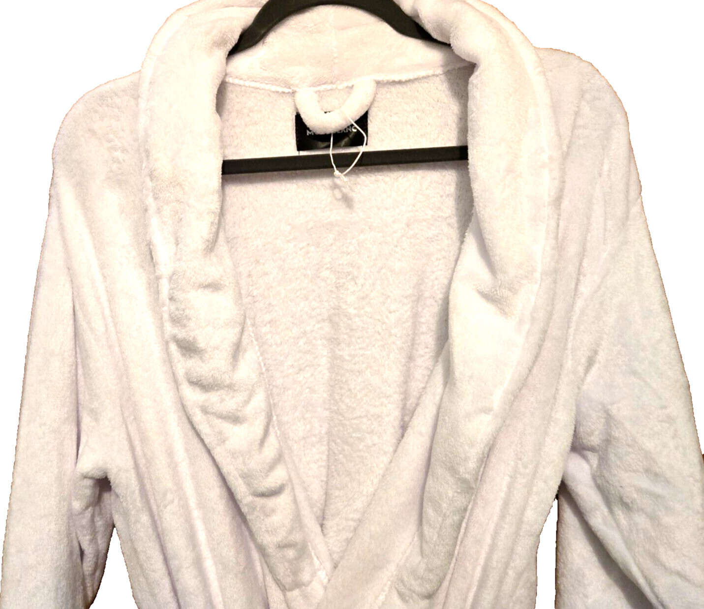 Mont Blanc Bathrobe Dressing Gown White (One Size to XL) Plush Super Soft Wrap