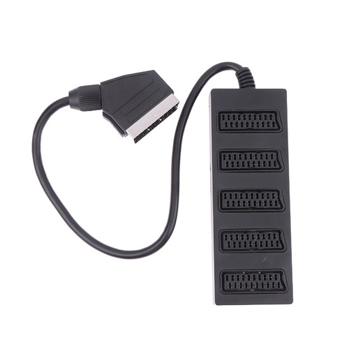21Pin Scart 5 Way Splitter 21p Scart Male To 5 Female Adapter Connector - Afbeelding 4 van 11