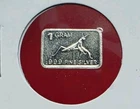 Praying Mantis - 1 gram .999 Fine Pure SILVER Bullion Bar Fractional Ingot Coin