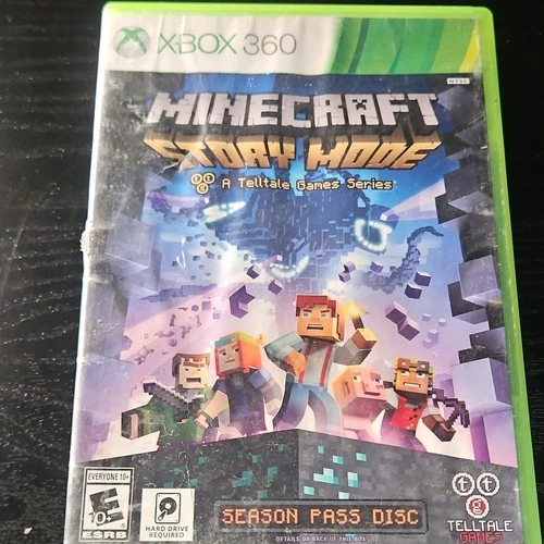 Telltale Games Minecraft Story Mode Xbox 360 Action Adventure Season Pass Disc