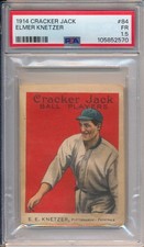 1914 CRACKER JACK #84 ELMER KNETZER - PSA 1.5 FR (SVSC) FRESHLY GRADED! HIGH #