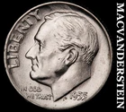 1955 Roosevelt Dime- Silver- Choice Gem Brilliant Uncirculated Luster #J6025