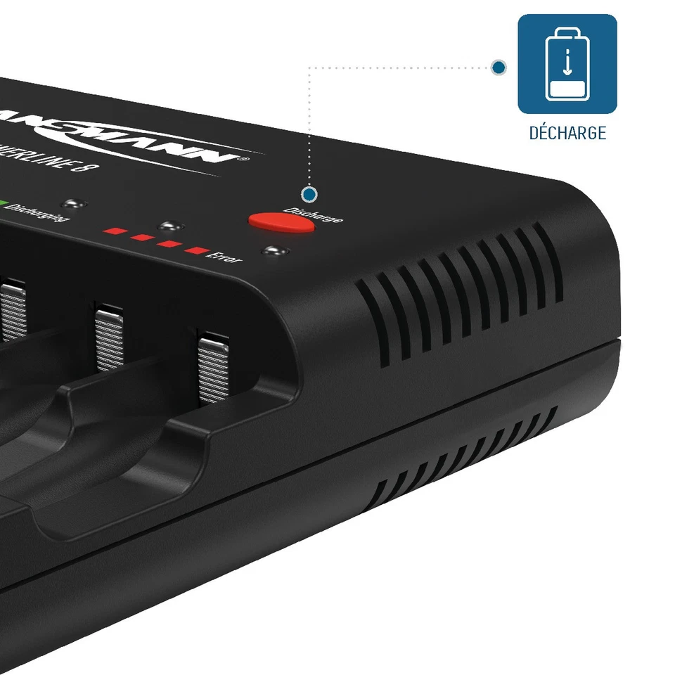 ANSMANN Akkuladegerät für 1-8 AA/AAA Akkus mit Entladefunktion Powerline 8 - Bild 4 von 4