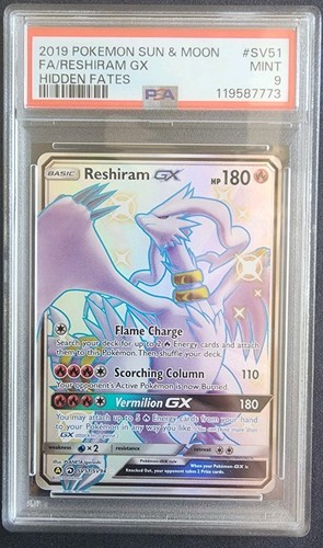 PSA 9 Reshiram GX SV51/SV94 Hidden Fates: Shiny Vault - 第 3/4 張圖片