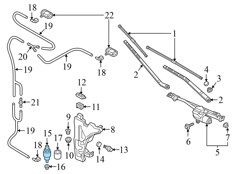 Porsche 918 Spyder 2015 - bomba lavadora de parabrisas / motor 1K5955651 Foto 3 de 4