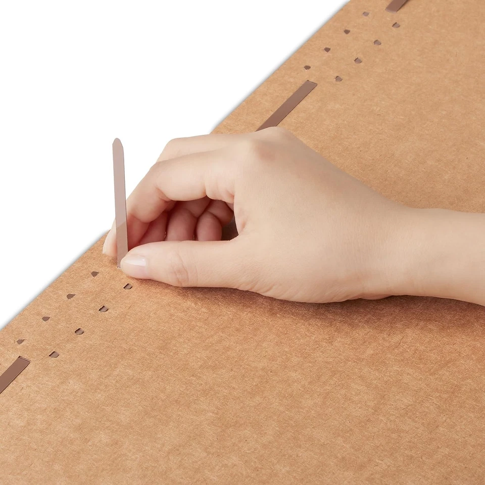 Paquete de 50 carpetas de sujeción Kraft marrón grapas tamaño letra organizadores duraderos Foto 4 de 4