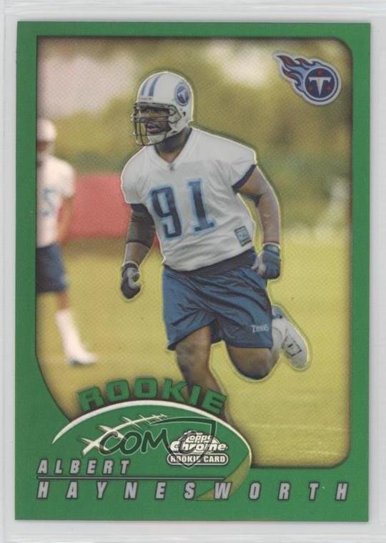 2002 Topps Chrome Rookie Refractor Albert Haynesworth #186 Rookie RC