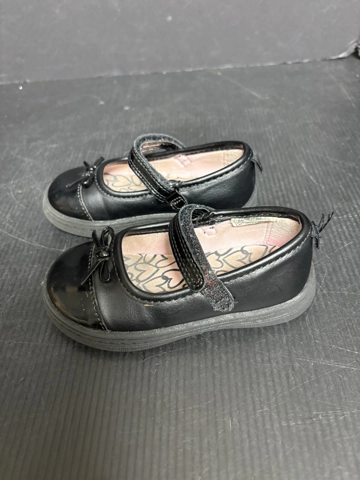 Carter's девочек ясельного возраста размер 6 черный платье туфли с бантом акцент 2C - Изображение 2 из 4