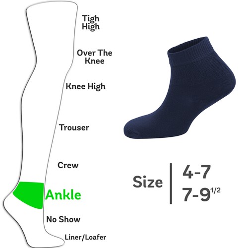 Zemy® Women Diabetic Ankle Socks 6-Pair Bamboo Material Durable Seamless Toe - Picture 24 of 105