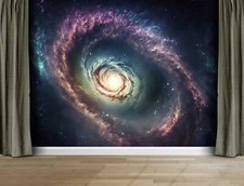 Image of Galaxy in Outer Space Cosmic Art Wallpaper Mural Removeable Washable Peel &Stick