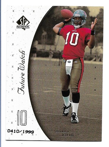 1999 SP Authentic /1999 Shaun King #98 Rookie Tampa Bay Bucs RC - Picture 1 of 2
