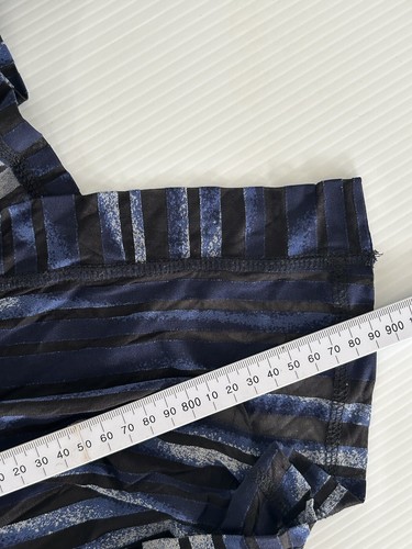 Taking Shape TS Indigo Blue Striped Twinset Shirt Long Sleeve Cardigan Small - Bild 10 von 12