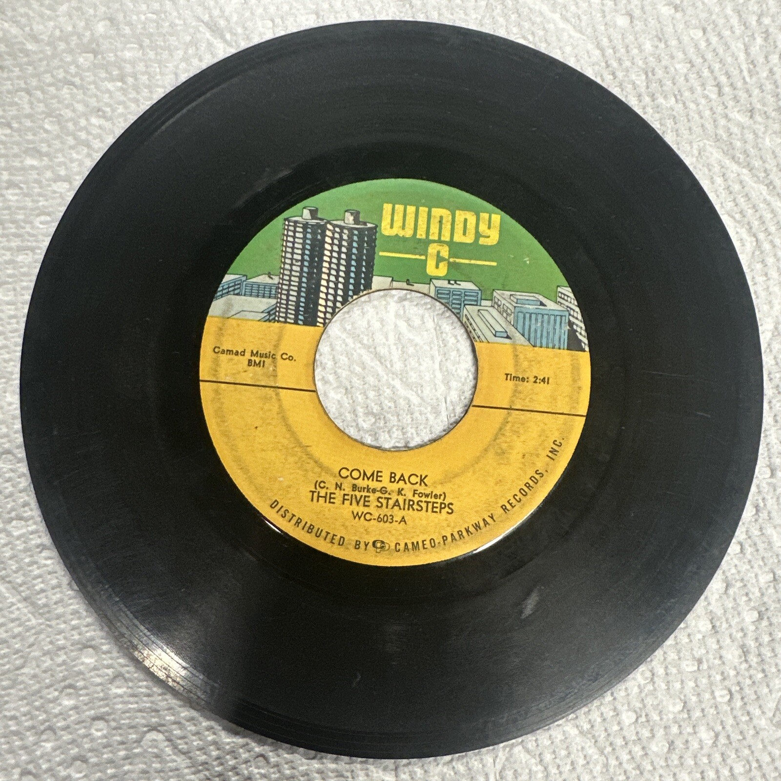 THE FIVE STAIRSTEPS Come Back / You Don'T Love Me WINDY C WC-603 G+ 45rpm 7