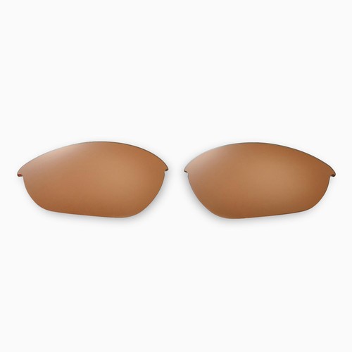 Walleva Brown Polarized Lenses And Black Rubber Kit For Oakley Half Jacket - Picture 2 of 7