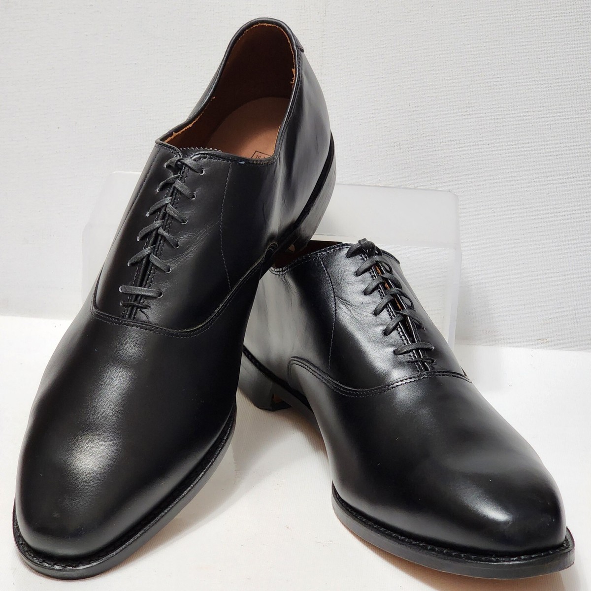 ALLEN EDMONDS CARLYLE Plain-Toe Oxford Dress Shoe Black 14