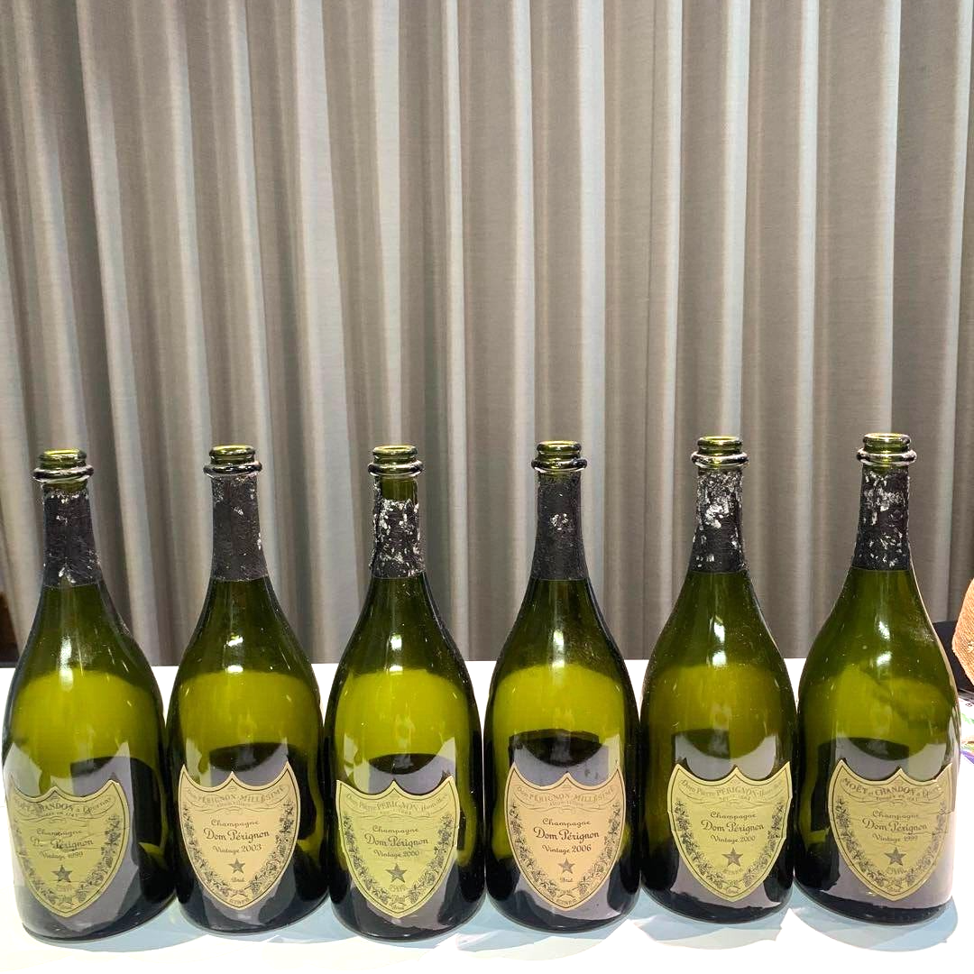 Dom Perignon Vintage Empty Champagne Bottle 750ml Set of 6 Used | eBay