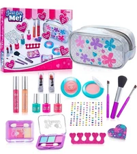 Ultimate Makeup Collection for Girls: Real Colors and Accessories 17-Piece Set