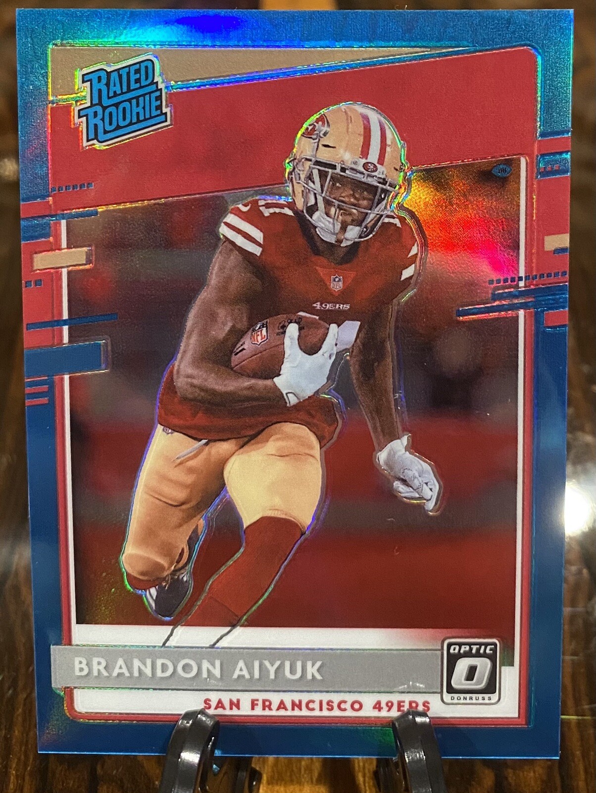 2020 Optic Brandon Aiyuk Aqua /299 Holo Prizm Rookie. San Francisco 49ers RC