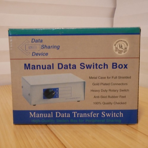 NOS Vintage 8 Pin Serial Mini Din 8 AB Data Rotary Switchbox Macintosh DW-MD82 - Picture 6 of 10