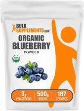 BulkSupplements Organic Blueberry Powder 500g - 3g Per Serving